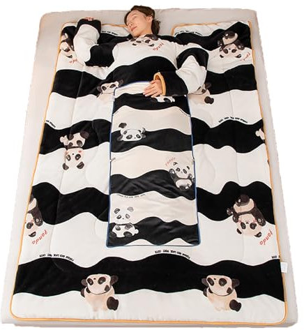 JYBBST TV Steppdecke Mit Ärmeln Wolldecke Warm Winter, Steppdecke Zum Anziehen Erwachsene Wearable Blanket, Ärmeldecke Für Erwachsene, Geschenke, Sofadecke Heizkosten Sparen(F)