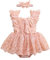 ZZLBUF Newborn Baby Girl Clothes Infant Flower Lace Tutu Romper Dress Ruffle Sleeveless Bodysuit Cake Smash Outfits (Pink, 0-3 Months)