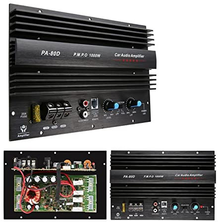 EDEDE HiFi-Verstärker Stereo Amplifier 12V 1000W Verstärkerplatine Mono-Auto-Leistungsverstärker Leistungsstarker Bass-Subwoofer-Verstärker for Auto-Modifikation, RCA für Zuhause oder Auto