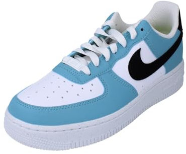 NIKE Damen AIR Force ONE '07 Sneaker, Denim Turq Black White Cyber, 40 EU