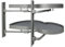 Highdecora Kitchen Cabinet Magic Corner Organizer, 2-Tier Swing Tray, 90-100cm, Soft Close, Grey (Left_Hand)