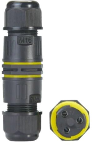 DOMIRA Waterproof IP68 Cable Connector – Outdoor Electrical Wire Connector, Screw Crimping, 400V/25A, Flame Retardant, PA66 Nylon, for 7-10mm Cable, Junction Box Connector