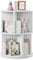 oneinmil Drehbares Bücherregal mit 2 Ebenen 360° Frei,Drehregal Büroregal,für Wohnzimmer, Arbeitszimmer, Büro, als Raumteiler 40 x 40 x 65 cm,Weiß