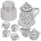 Abaodam 1 Satz Miniatur Tee Service Set Teiliges Keramik Puppenhaus Zubehör und Tassen für Miniaturszenen für Puppen und Wohnaccessoires