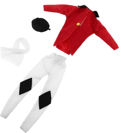 Yardwe Reitset für Puppen Mini-puppenzubehör mit Hut Jacke Hose und Schal Reitbekleidungszubehör für Sammler Ausstellungs-reitoutfit für Puppen