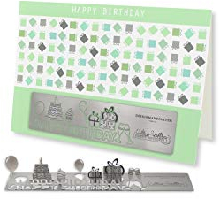 Skulpo Edelstahl Pop Up Geburtstagskarte - Motiv: Geburtstag – Geburtstagskarte Kinder, Geburtstagskarte Frau Happy Birthday Karte zum Geburtstag Geburtstagskarte lustig