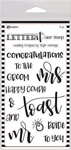 Ranger Wedding Letter It Stamp Set, Synthetic Material, Transparent, 19.558 x 10.668000000000001 x 0.30480000000000002 cm