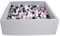 Velinda Bällebad Ballpool Kugelbad Bällchenbad Kinder-Pool mit 900 Bällen/120x120cm (Farbe der Bälle: schwarz,weiß,rosa,grau)