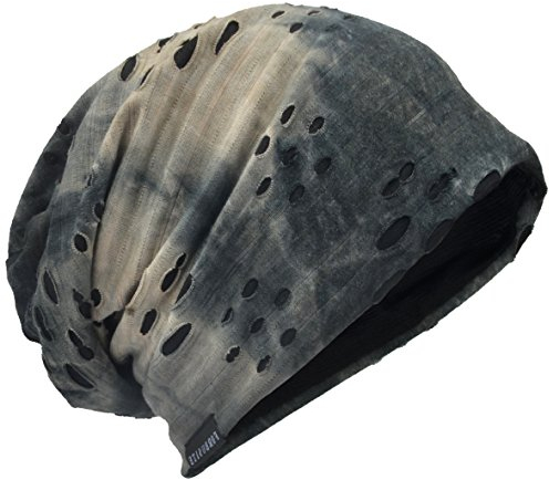 HISSHE Unisex Jersey Slouch Mütze Dünne Sommer Skullcap (9B-Grau)