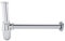 Zinc Alloy Chrome Sink Basin Tube, Bathroom Sink Round Bottle Trap Practical Waste Pipe Sink Trap Bottle Waste Sink Tube