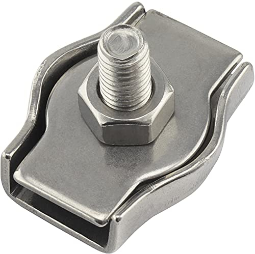 OPIOL QUALITY® Drahtseilklemmen Simplex 10 mm aus Edelstahl A4 V4A (10 Stück) Klemme Seilklemme für Drahtseil Seil Drahtseilklemme Kabelklemme Draht Klemmen