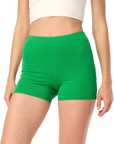 Merry Style Damen Shorts Radlerhose Unterhose Hotpants Kurze Hose Boxershorts aus Baumwolle MS10-392 (Grün, XXL)