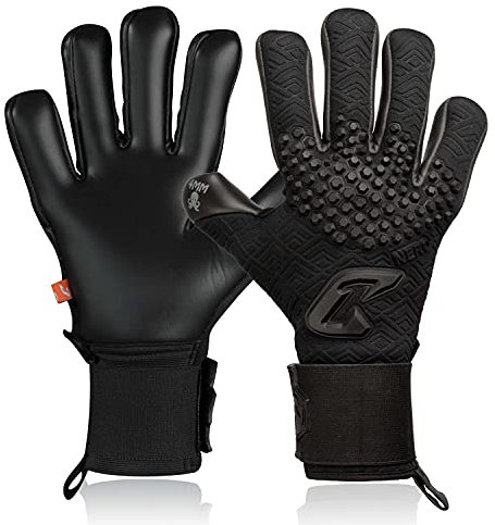 CATCH&KEEP Artico & Nero Torwarthandschuhe | Profi Fußballhandschuhe | 4mm Octopus Grip für maximalen Halt bei jedem Wetter | I-Grip Technologie & dynamischer Negativschnitt (Deep Dark, 9)