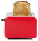 Mellerware - Tostapane Crispy! Acciaio Inox 850W | 3in1 Riscalda, Scongela, Tosta | 2 Scomparti 14x4cm | Vassoio per le briciole | Design vintage compatto | Silenzioso | 3 colori | Senza BPA | Rosso