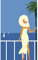 Papier Peint Intissé Vue sur Mer avec Personnage Romantique Beige, 250 cm X 150 cm. Décoration Murale Panoramique pour Murs Intérieurs.