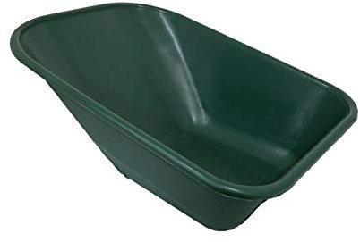 WHEEL BARROW REPLACEMENT PLASTIC BODY 110 LITRE NO HOLES MADE IN UK (Green)