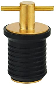 Boot Ablassschraube, Ablassschraube T-Griff Boot Ablassstopfen Einstellerbar Lenzstopfen Ablassschraube Gummi und Kupfer Marine Livewell Boat Drain Plug Bootsablauflöcher für 23MM-25MM Loch, Gelb