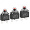 sourcing map Circuit Surcharge Protection 6A AC125/250V DC32V Bouton-poussoir Thérmique Coupe-circuit pour Air Compresseur avec Imperméable Capuchons 3pcs