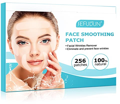256 Patches Gesichtsfalten & Stirnfalten Flecken, Anti-Falten- und feine Linien Flecken für Gesicht, Auge, Lächeln, Stirn-Gesichtsflecken für Übernachtungsgesichts Glättung