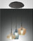 Pendelleuchte OLBIA, 3-flammig, 50cm, E27, IP20, Amber/Azurblau/Champagner