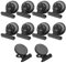 10 Pcs Magnetic Clips, Strong Metal Fridge Magnets, Magnetic Clamps, Magnet Holders, Heavy Duty Refrigerator Magnet Clips for Office, School, Whiteboard, Magnetic Board, Fridge - Black