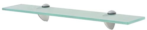 FIRBNUS Regalbrett 50x20x0,8 cm Ablagen Bad Regal Regal Glas Schwebend für Wohnzimmer Badezimmer Wandregal Glas Transparent Gehärtetes Sicherheitsglas Glasplatte Tisch