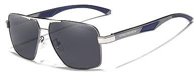 KINGSEVEN Aluminium Herren Sonnenbrille Polarisierte Linse Marke Design Bügel Sonnenbrille Beschichtung Spiegel Brille Oculos de sol 7719 (Pistole Grau)