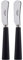 SABRE PARIS - 2er Set Buttermesser 14 cm - Nature - Ideal Für Butter, Aufstrich - Edelstahl & Nylon - Spülmaschinenfest - Schwarzes holz