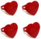 Herz Serviettenringe Set von 4 roten Liebesherzen Serviettenringe Valentinstag Hochzeit Geburtstag Party Erntedankfest Weihnachten Esstisch Dekoration (Herz Serviettenringe)