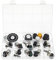 (Paquet de 10) WH148 Vertikales Potentiometer mit einer Drehung nach außen 3 Pins B2K 2K Ohm Variable Widerstände 15mm gerändelte Welle Aluminiumlegierung Knopfkappen