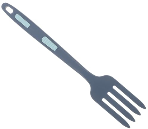 tenedor de silicona tenedor ergonómico de silicona utensilios de cocina antiadherentes fideos ensalada tenedor de comida tenedor para pasta largo espaguetis huevo bebé
