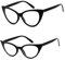 NYGGTYK 1 Stück große Cat-Eye-Brille und 1 Stück kleine Cat-Eye-Brille, personalisierte Damen-Partyspiegel, Brillen-Karneval-Retro, Damen-Deko-Brille