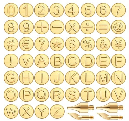 Letters Copper Mold, Wood Burning Kit, Copper Metal Stamping Kit, Woodworking Tool, Screw Thread Wood Craft Carving Kit for Adding Charm to Your Creations and Decorating Home Projects
