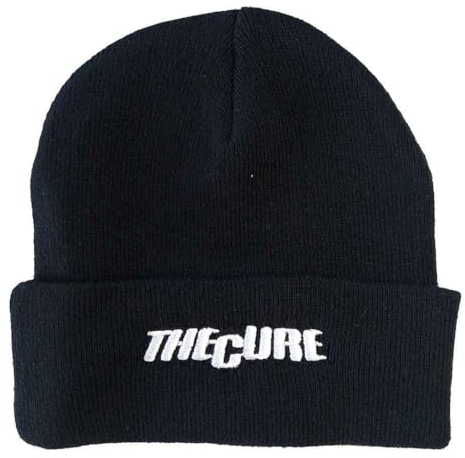 The Cure Mütze Beanie Text Logo Nue offiziell Schwarz One Size