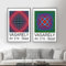 LATAFA Victor Vasarely Poster und Drucke Optische visuelle Wandkunst Victor Vasarely Leinwandgemälde Victor Vasarely Bilder Home Decor 40x60cmx2 Kein Rahmen