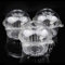 100pcs Clear Plastic Single Cupcake Cake Case Muffin Dome Holder Box Cookie Cutter