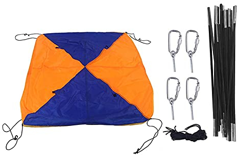 Boot Sun Shade Shelter 4-5 Personen Schlauchboot Sonnenschirm Inflatable Boat Segeln Markisendach Markise Obere Abdeckung Angelzelt Glasfaserstab + Polyestergewebe