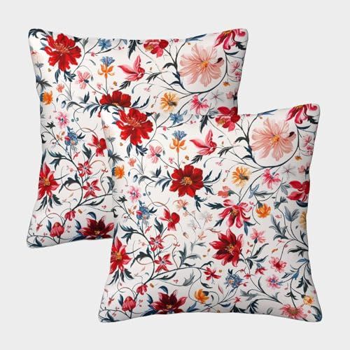 FWLYIJIAREN Rakete Kopfkissen-Bezug Wurfkissenbezug Innen Deko Weiche Versteckter ReiBverschluss 2er-Set Für Outdoor BalkonTerrasse Patio Garten Auto Couch 40x40cm