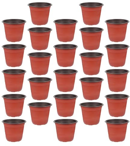 YARNOW 150 vasi per piante in plastica con fori di drenaggio per piante grasse e giardino e soggiorno, pratici vasi di fiori piantine cura delle