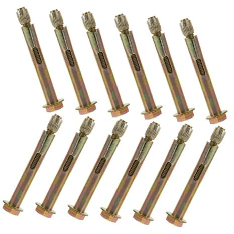 SOLUSTRE 12stücke Teiliges Bolzenanker Aus Kohlenstoffstahl Sechskantige Betondübel Für Wandbefestigung Installieren Einsetzbar Im Haus Und Büro