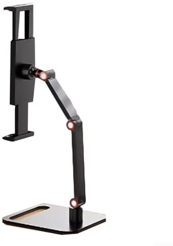 Supporto da scrivania in metallo per monitor portatili, altezza e angolazione regolabili, base espandibile (3 aste)