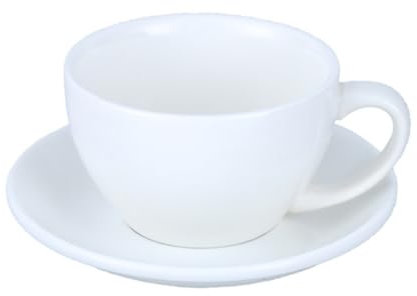 WOSHIXIAOKEAI Tasse à Café En CéRamique Tasse à café Simple Cappuccino Latte en céramique Latte Art tasse à café professionnelle et ensemble de soucoupe 300ml Tasse En CéRamique(1)