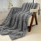 WONGS BEDDING Kuscheldecke Flauschig - Bubble Decke, Wolldecke & Fleecedecke, Sofadecke, Tagesdecke, Decken Weiche Warme für Zimmer Deko, Wohn- & Kuscheldecken, Tagesdecke, Dunkelgrau,150x200 cm