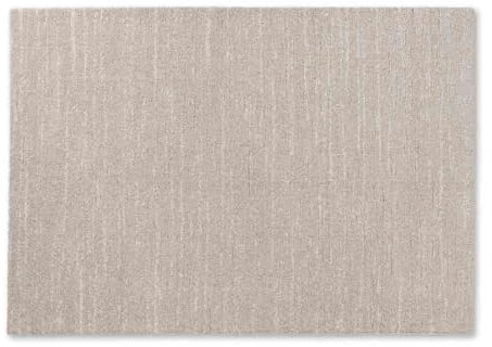 Schöner Wohnen Kollektion kuscheliger Teppich Wohnzimmer, Schlafzimmer - geschmeidiges Flachgewebe - antistatischer Hochflorteppich - Moderne Designs - Teppich beige 80x150cm