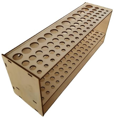 Horamekia Supporto per Pennelli da 67 Fori Supporto per Pennelli In Legno Organizzatore da Scrivania Scaffale per Pennelli per Trucco Montato A Parete per Pittura Facile Installazione
