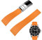 Juntan 20mm Uhrenarmband Kautschuk für Männer Frauen, Smartwatch Uhrenarmbänder Fluorkautschuk Silikon Gummi Armband mit klassischer Diving Style Faltschließe