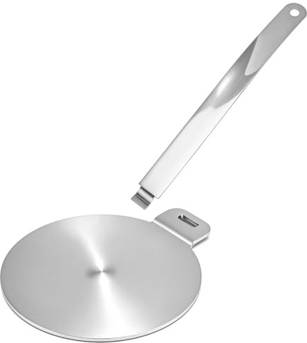 QWORK® placa de anillo difusor de calor de placa de inducción, acero inoxidable, 13CM, para placa de inducción, estufa de Gas