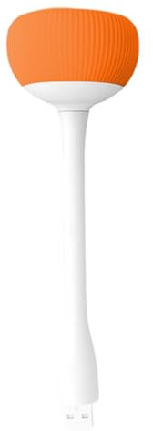 Iouyjiu Sleek USB Computer Speaker, Plug in External Speaker, Bendable USB Cable Sound Bar Speaker, Loud Volume USB Computer Speakers 5.3 x 4.5 cm for Home Study, Laptop, Pink, Orange, Blue Colour