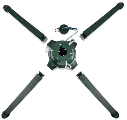 Supporto elettrico per albero di Natale – Base per alberi | Ricaricabile, girevole a 360° ogni 70 secondi, rimovibile, per alberi artificiali fino a 3 m, accessori per decorazioni natalizie