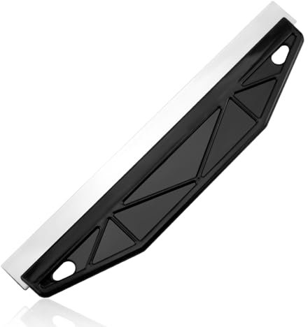 Paint Trim Guard 12-Inch Multi-Purpose Straight Edge Tool Stainless Steel Paint Shield Wallpaper Scraper Smoothing for Cutting in Paint Smearing Repairing Painting Measurement DIY Home (Black)
